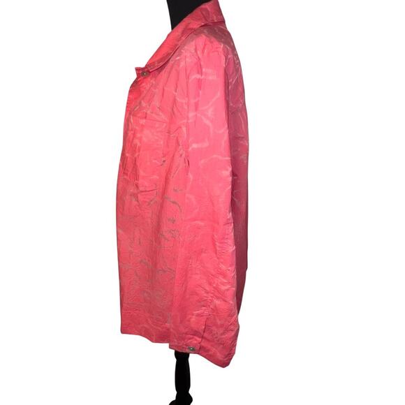 d & co Ladies iridescent microfiber oyster shell cottage core Y2K coral shacket - Picture 3 of 9